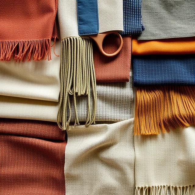 Shelving with boxed and rolled textiles in collection storage